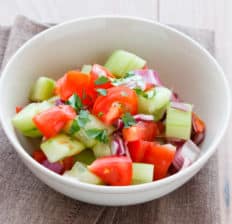 Cucumber tomato salad