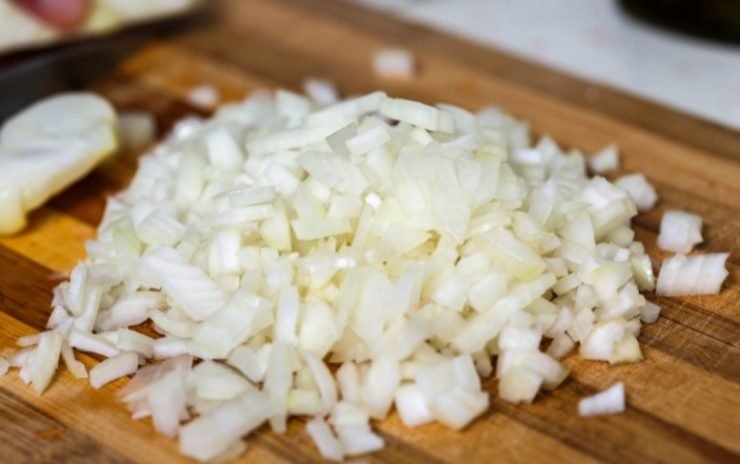 onion on a cutting board