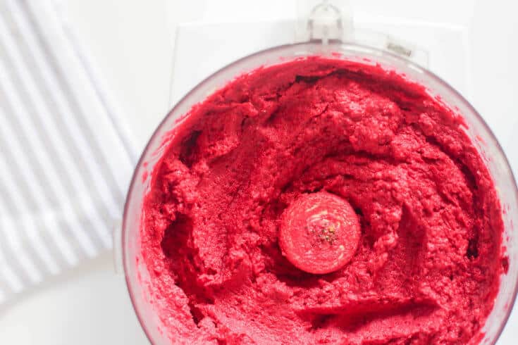 Beet hummus step 5