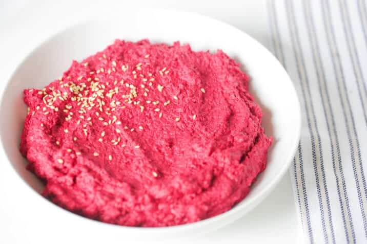 Beet hummus step 6