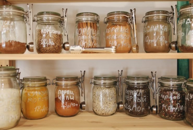 food in jars