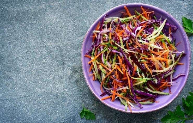 Red cabbage salad cole slaw