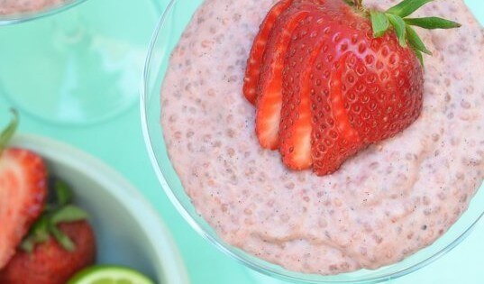 Strawberry and Cream Chia Pudding