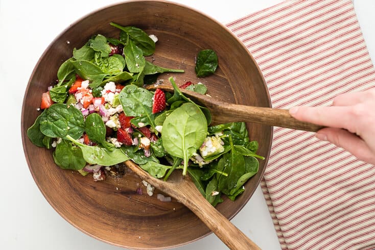 Strawberry spinach salad step 3 - Dr. Axe