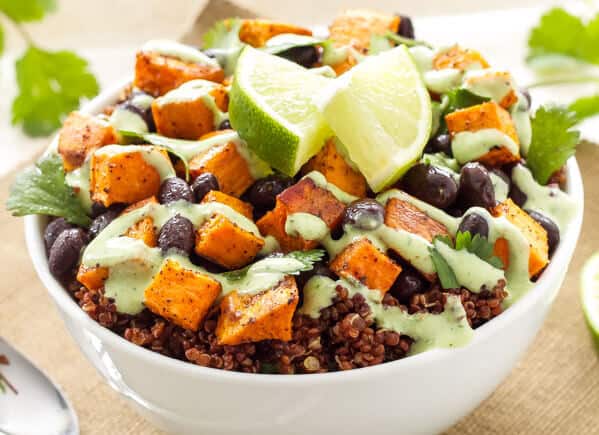 Sweet Potato Black Bean Quinoa Bowls